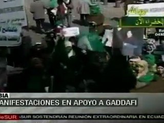 Muestras de apoyo a Gaddafi