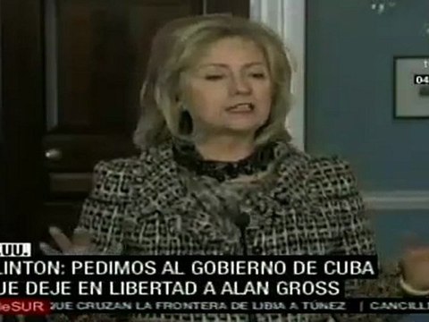 Clinton: pedimos al gobierno de Cuba que deje en libertad a