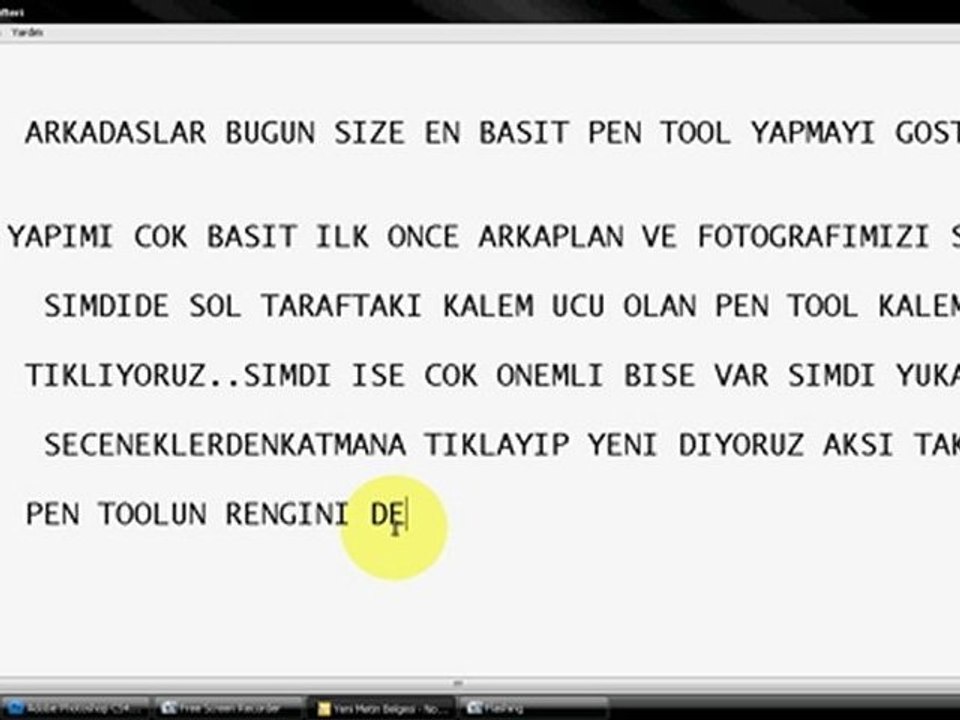 Basit Pen Tool Yapımı Photoshop cs4