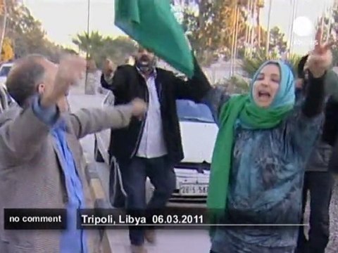 Gaddafi supporters celebrate victories in... - no comment