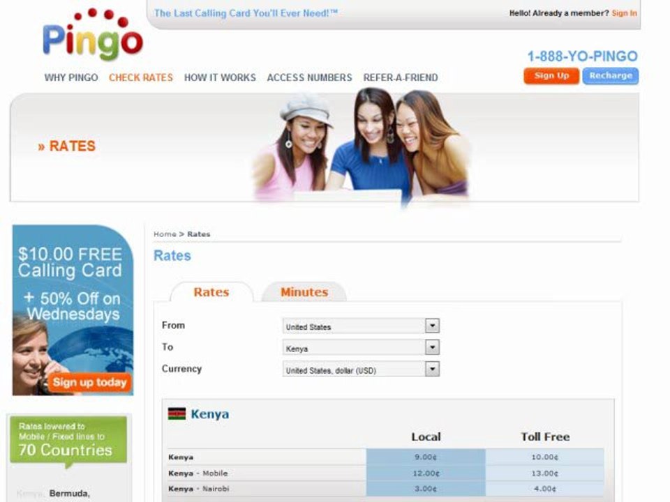 FREE $10 Kenya Calling Card Bonus