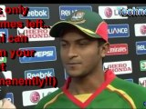 Shakib Al Hasan is laughing after Bangladesh bowled out 58