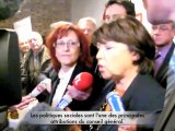 Cantonales : Martine Aubry en campagne à Cambrai