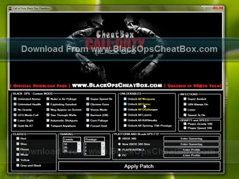 BlackOps Hacks Cheatbox By D3@th team Host Unlimited