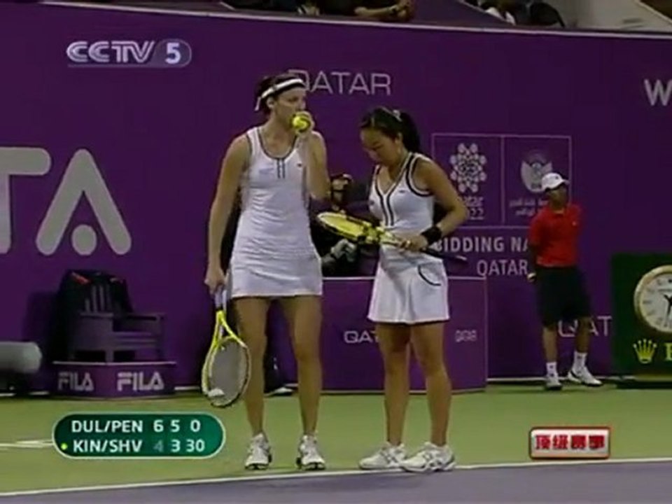 Pennetta & Dulko vs King & Shvedova - Doha 2010 - SF (4of4)
