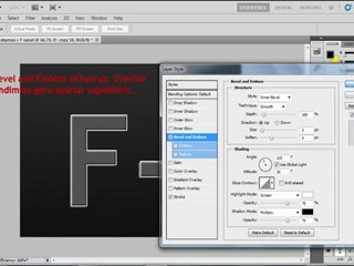 PS - Basit 3D Text Yapımı • F-sanat