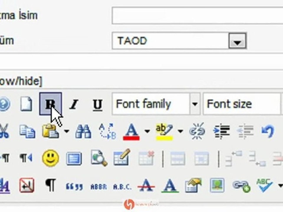 TAOD web sitesi ETKİNLİK EKLEMEK,DEĞİŞTİRMEK,SİLMEK