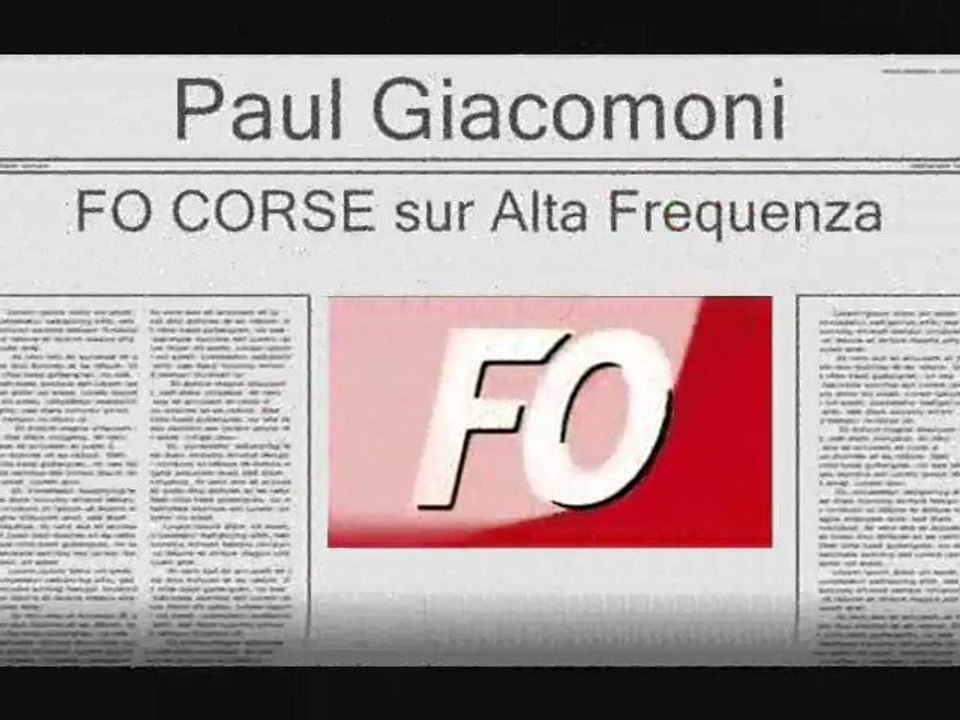 FO CORSE - Le nouveau rapport social est arrivé - 7 mars 11