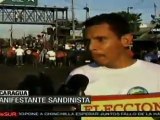 Sandinistas se manifiestan por reelección de Daniel Ortega