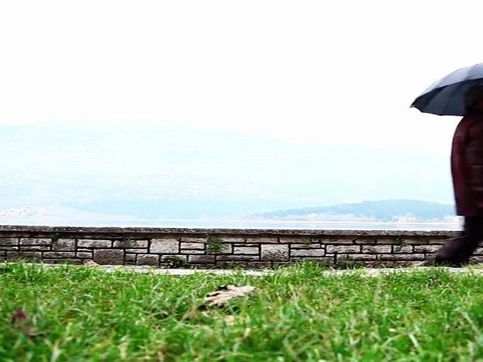 George walking....