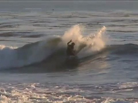 Scribby on the 5'10 Pumpkin Seed O.G. Slasher model by Santa Cruz Surfboards