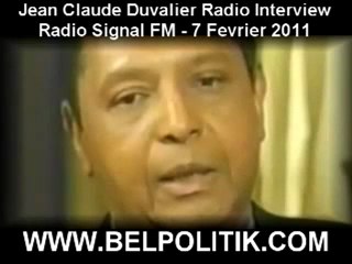 Jean-Claude Duvalier Radio Interview 7 Fevrier 2011