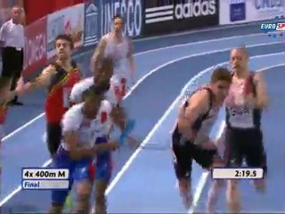 Relai 4x400m hommes: la finale à Bercy,victoire des français
