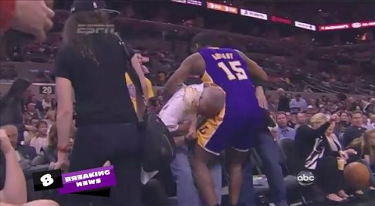 Il se prend violemment un basketteur !