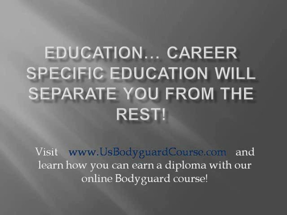 Online Bodyguard Course