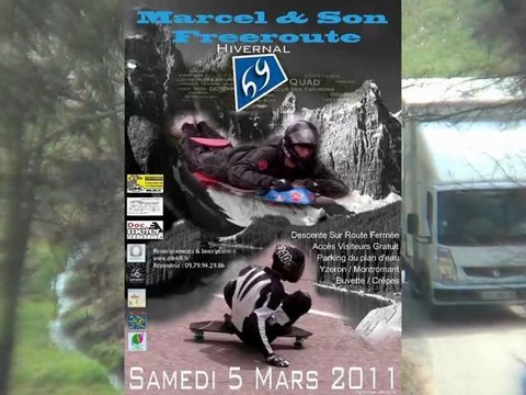 Marcel et son freeroute extrem downhill hivernal 2011