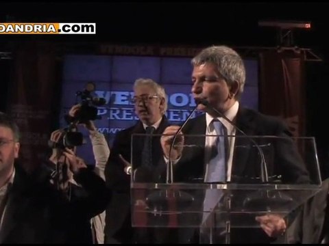 Nichi Vendola ad Andria con Nunzio Liso - Largo Torneo, 21 Marzo 2010