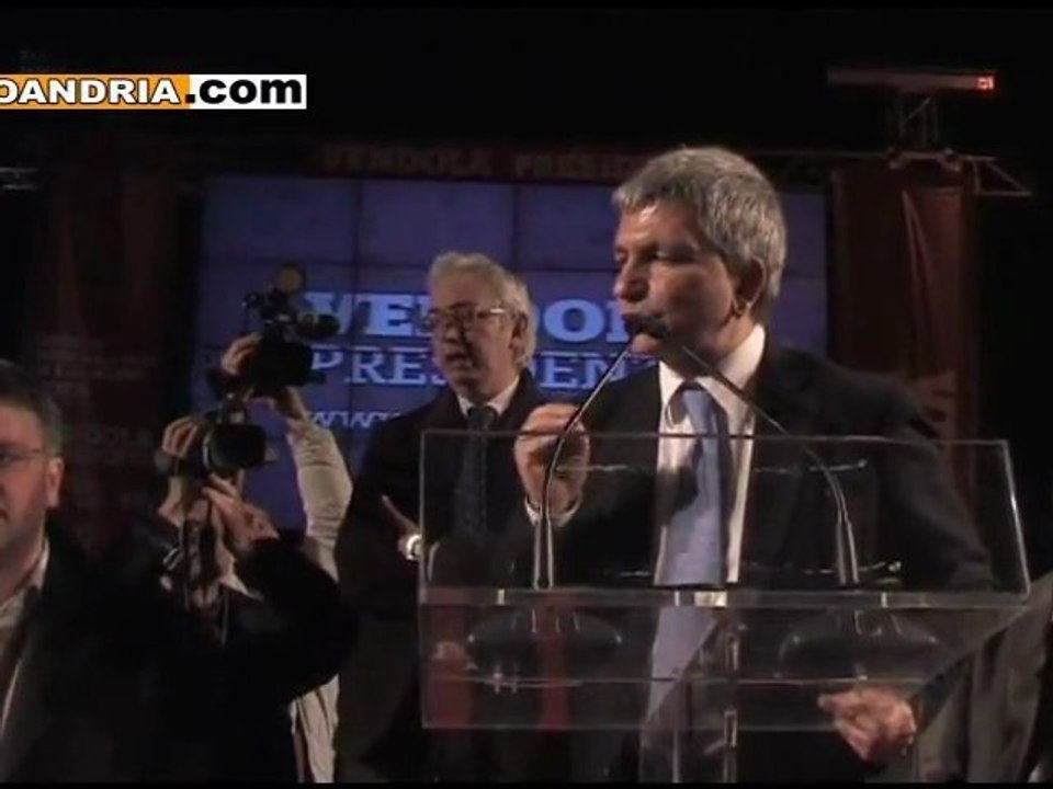 Nichi Vendola ad Andria con Nunzio Liso - Largo Torneo, 21 Marzo 2010