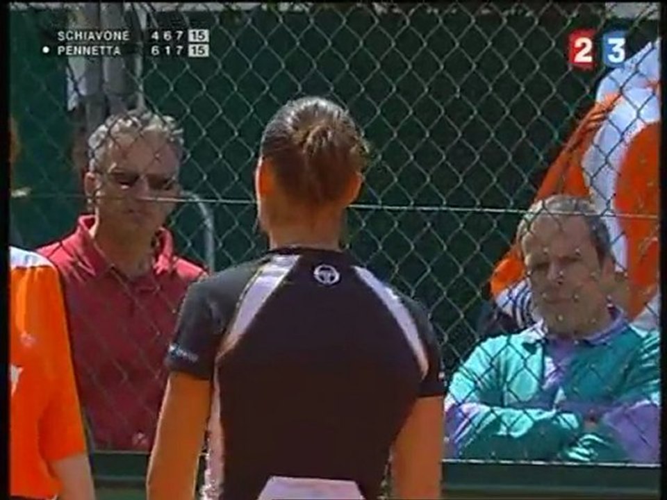 Pennetta vs Schiavone - French Open 2006 - 3rd Round
