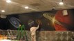 Decoración mural con graffiti profesional - Paisaje Universo
