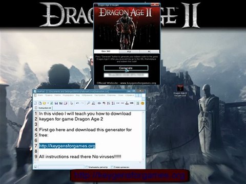 Dragon Age 2 Keygenerator (Xbox 360, PS3, PC)