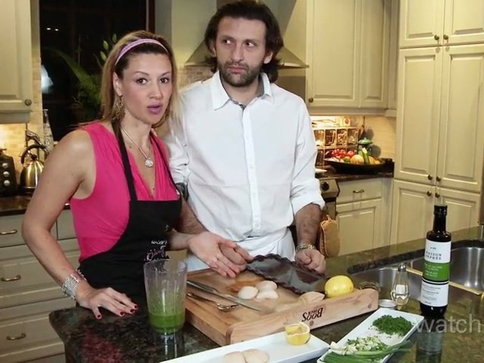 Quick Easy Recipe - Marinated Scallops With Basil Pesto