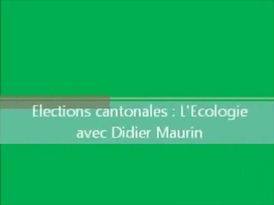 Cantonales Ecologie