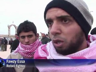 Libyan rebels on the run
