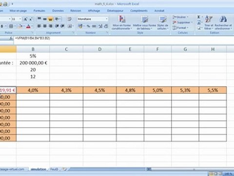 Fonction VPM sur Excel