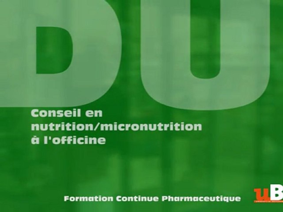 Présentation DU Pharma