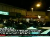 Tres heridos en Arabia Saudita por represión policial