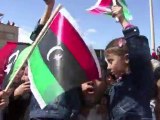 Angry protests at funeral for Libyan rebels