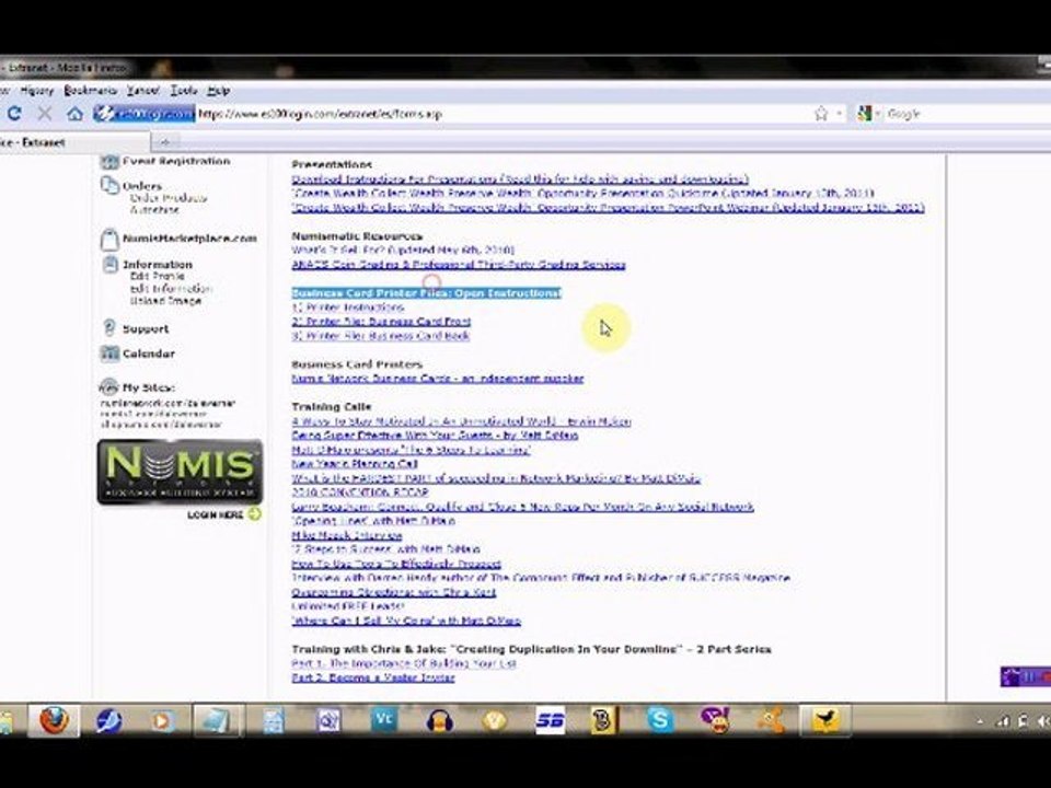 "Numis Network" Tutorial #3 | "Back Office", The DOWNLOADS