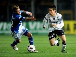 Brescia 1-1 Inter Eto'o great-finish, Cordoba red-card