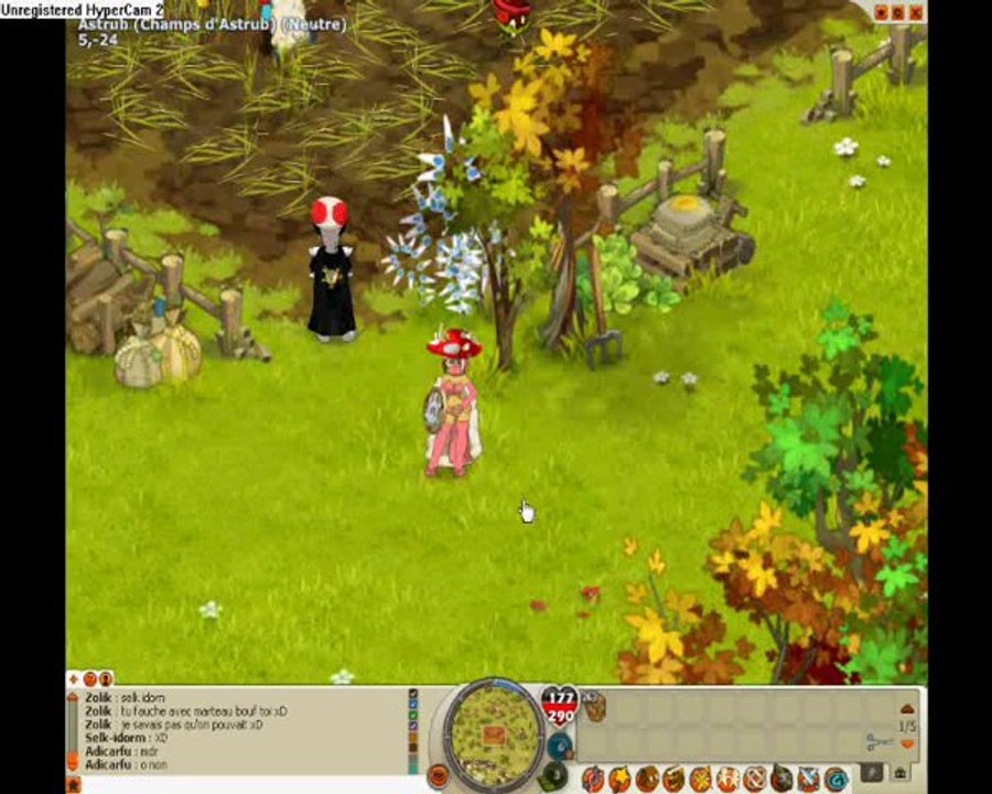 Dofus : faucher du blé avec un "marteau du bouftou" !!!!