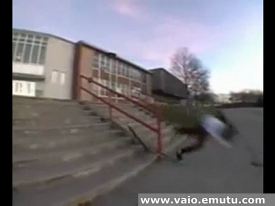 skater gets nutted