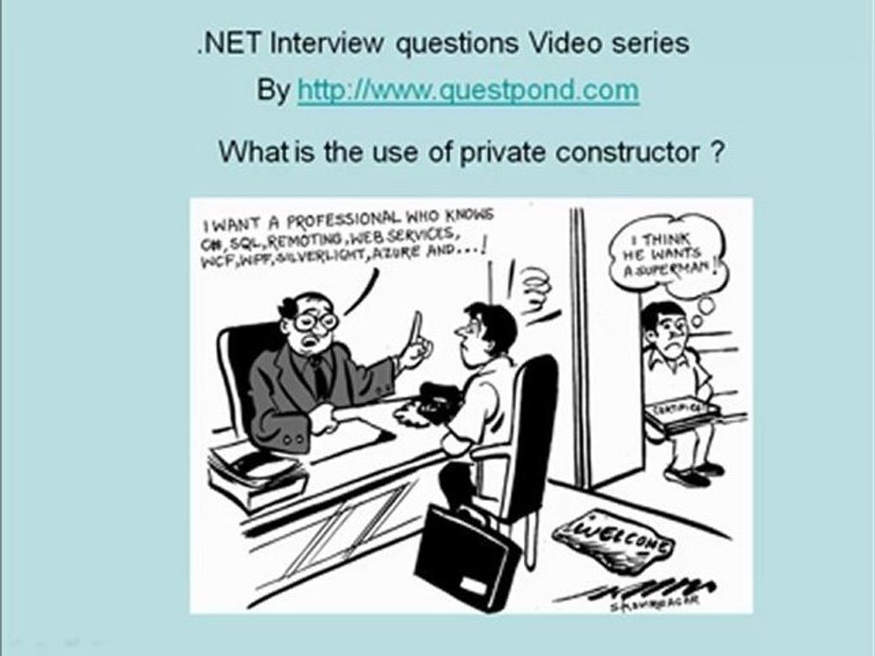 .NET interview question What is use of private constructor ?