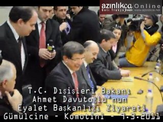 Ahmet Davutoglu'nun Eyalet Baskanligi Ziyareti