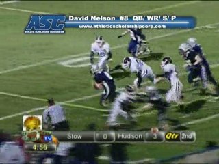 David Nelson #8 QB/S/WR/ATH Hudson High School