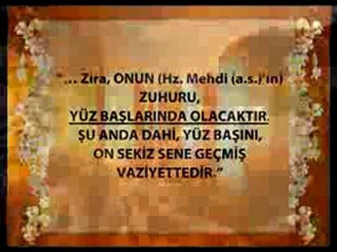 İMAM RABBANİ HZ MEHDİ'NİN HİCRİ 1400 DE GELECEĞİNİ SÖYLÜYOR