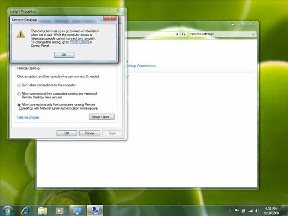 Allow someone to connect to your computer remotely