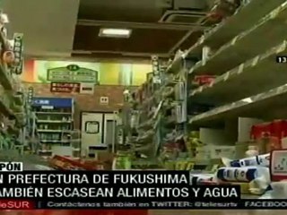 Escasean alimentos y agua en Fukushima