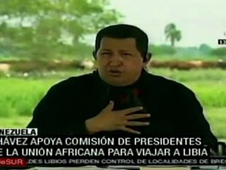 Chávez apoya iniciativa de la Unión Africana sobre Libia