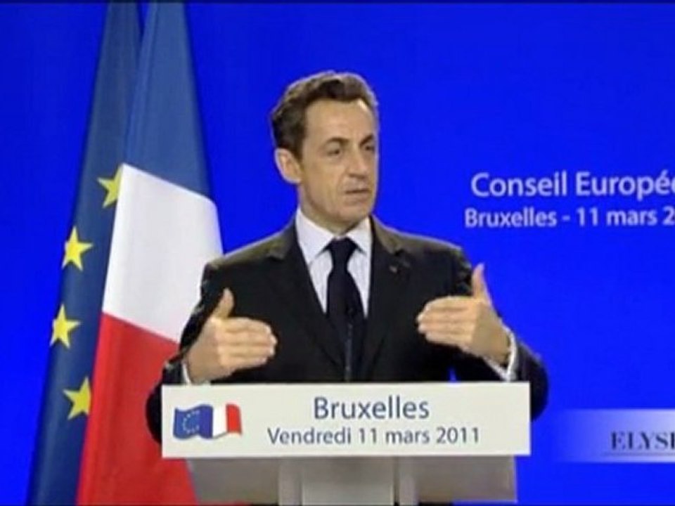 Conférence de presse de N. Sarkozy sur la situation en Libye