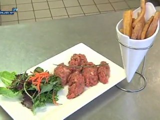 Recette : tartare de boeuf et ses frites maison