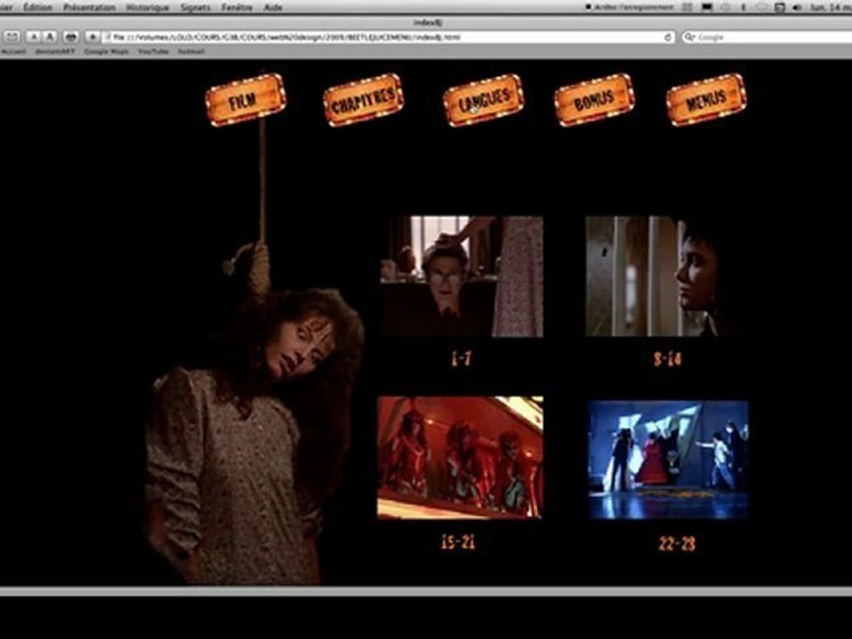 Beetlejuice menu DVD