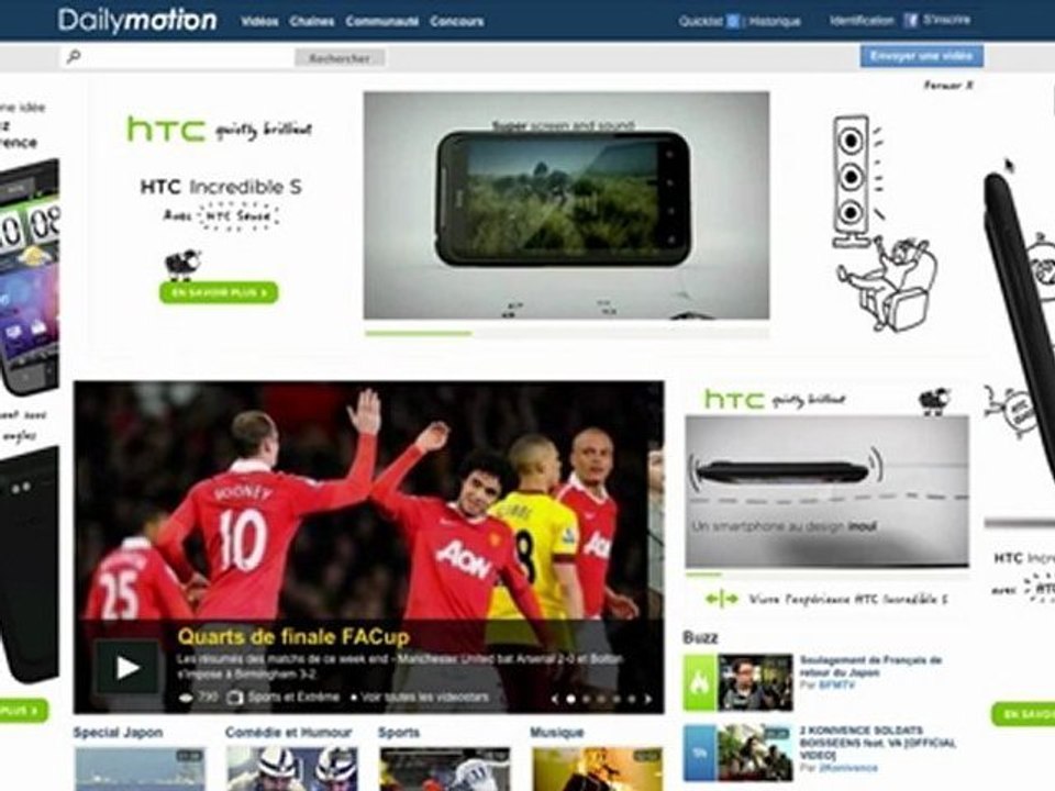Campagne HTC sur Dailymotion. 14.03.2011