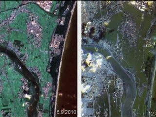 Satellite images from Japanese quake