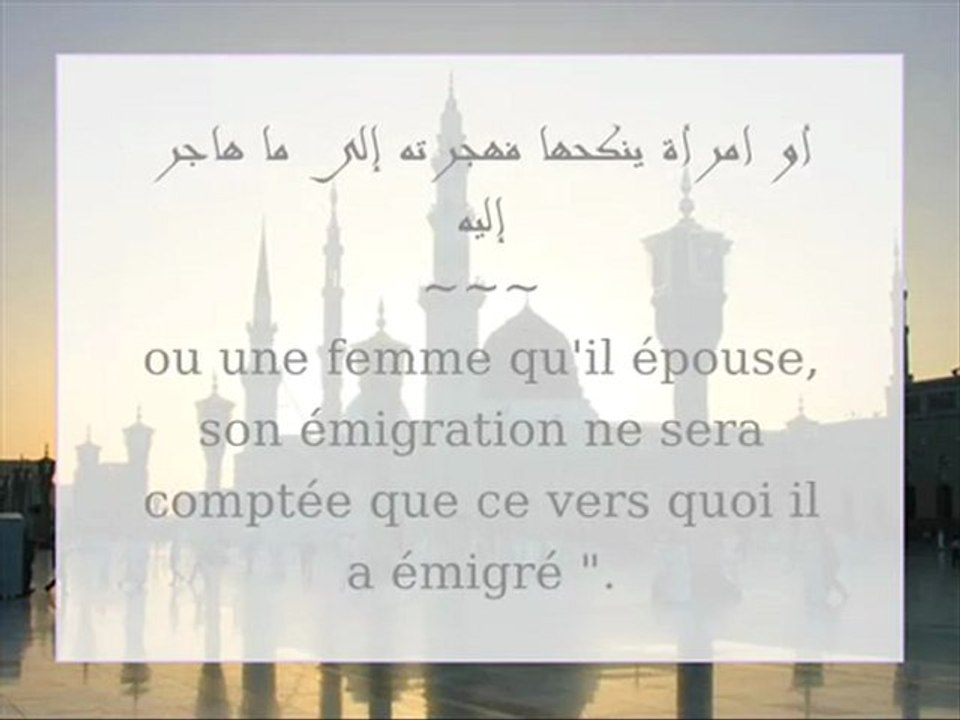 01 - les actions ne valent que par leurs intentions