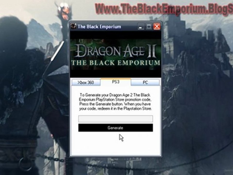 Get Free Dragon Age 2 The Black Emporium DLC Code - Tutorial